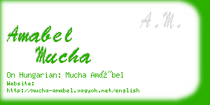 amabel mucha business card